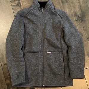 Figs XS dark grey sweater fleece jacket